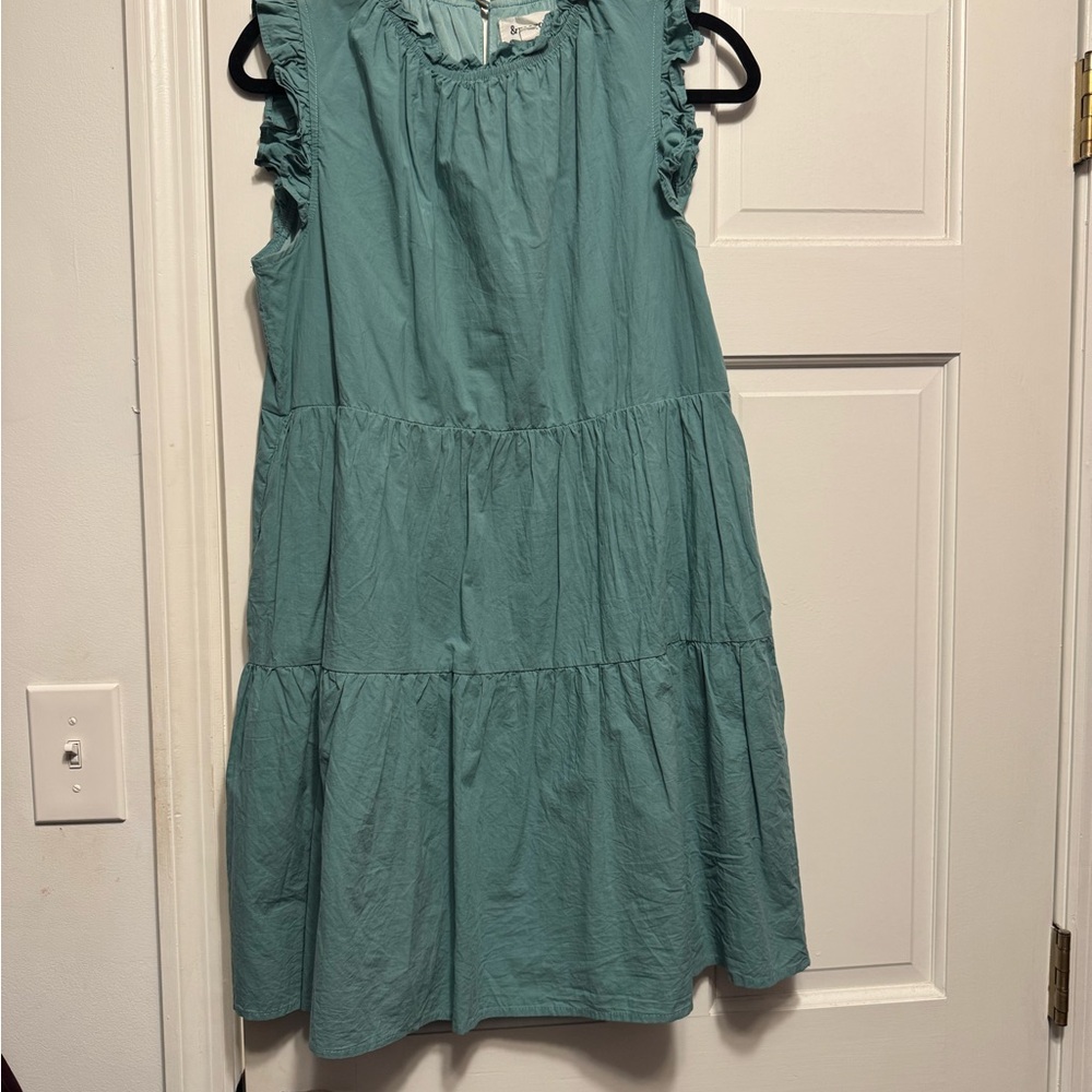 Vici Green Tiered Ruffled Sundress
